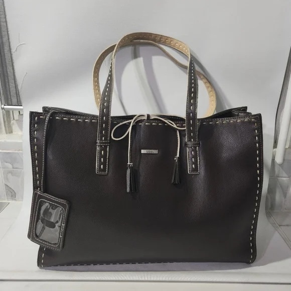 TOTES Large Black bag with white stitching. - Picture 1 of 8